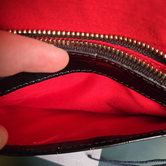 DOONEY & BOURKE NWT Croc Embossed Oakdale Milly Black Clutch Wristlet - Picture 11 of 12